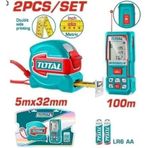 TOTAL - Lazer uzaklık ölçer 70 m - Hassasiyet ±2,0 mm - Ölçüm aralığı 0,05 - 70 m - Lazer diyot 635 nm Sınıf 2 - Mavi - Çok fonksiyonlu ve kullanımı kolay