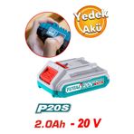 Total Lityum-Ion Batarya 20 V Yedek Akü 2.0 Ah Batarya Tfblı2001 Şarjlı Elektirikli 1 Adet