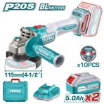 Total P20S Taglı211545 Lı-Ion 20 V 5.0 AH Akülü Taşlama Makinesi