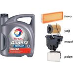 Total Partikül Yag + Filtre Ful Set Peugeot 407 1.6 Dizel Uyumlu 5W30 4LT
