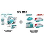 Total Set-12 (Total Lion Akülü Kömürsüz Dekupaj Testere (Solo) Tjslı1008+Total P20s 2Li 2.0 Ah Tfblı2001 Akü Ve Şarj Aleti Seti Tfbcpk2212e)