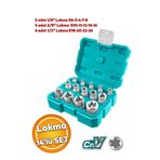 Total Thktets0114 Yildiz Lokma Takimi 14 Lu Set 1/4 3/8 1/2 Cr-V Celik Soket