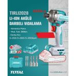 Total TIRLI2028 Li-On Akülü Darbeli Vidalama Kömürsüz Motor 285Nm Tork ile Ergonomik Tasarım