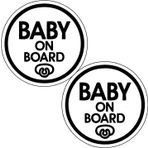 TOTOMO Baby on Board Çıkartması - (2'li Set) Güvenlik Dikkat Çıkartma İşaret Çıkartmaları Arabalar Pencere Tamponları için - Bebek Emziği ALI-029