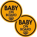 TOTOMO Baby on Board Mıknatısı - (2'li Set) Güvenlik Dikkat Çıkartması Araba Tamponları için Mıknatıs - Bebek Emziği ALI-031