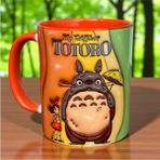 Totoro Tasarım Hediyelik Premium Porselen Çay-Kahve Kupası - Turuncu - 330 ml