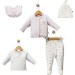 Totstale Yenidoğan Hastane Çıkışı 5li Set Little Love Pembe Kız Bebek