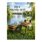 TOTTERİQ 40lt katlanır masalı piknik sepeti piknik seti piknik masası organizer