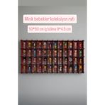 TOTTERİQ Miniş figür oyuncak bebek ahşap koleksiyon rafı 50 li duvar rafı kız çocukları için koleksiyon