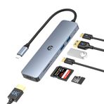 TOTU USB C Hub, 7'si 1 arada USB C Yuvası, 4K HDMI, 2 USB 3.0, USB C 3.0, 100W Tip C PD, MacBook Pro/Air ve Diğer Tip C Dizüstü Bilgisayarlar için SD/TF Kart Yuvası