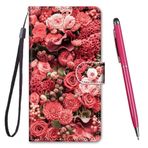 Toucasa Nokia 5.1 Plus/X5 ile uyumlu, Nokia 5.1 Plus/X5 için cep telefonu kılıfı, cüzdan poliüretan deri kapaklı [yaratıcı boyalı] Case cep telefonu çantası kapaklı kılıf Nokia 5.1 Plus/X5 (gül