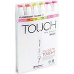 Touch 6'lı Set Florasan Renkler Twin Brush Marker Kalem
