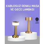 Touch Gece Lambası – Dokunmatik Kontrol, Kablosuz Kullanım, Metal Gövde