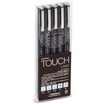 Touch Lıner Teknik Çizim Kalemi Set 5 Farklı Uç (Mm) Gri