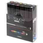 Touch Opaque Marker Akrilik Boyama Kalemi 12 Renk Medium Uc (1.5-2.3 Mm)