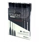 Touch Opaque Marker Akrilik Boyama Kalemi Siyah&Beyaz, 6 Adet
