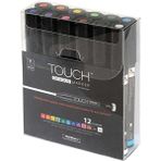 Touch Opaque Marker Su Bazlı Akrilik Boyama Markörü Kalemi Seti 12 Renk Medium Uç (1.5-2.3 Mm)