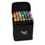 TOUCH SKETC 36 lı Çift Taraflı Art Marker Kalem boyama Seti Fırça Uçlu ve geniş uçlu çantalı ve standlı