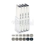 Touch Twin Brush Marker 12 Renk Set SICAK GRİ