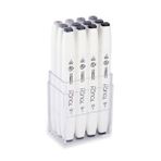 Touch Twin Brush Marker 12 Renk Set SOĞUK GRİ