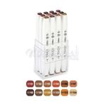 Touch Twın Brush Marker Set 12 Renk Ahşap Tonlar