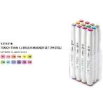 Touch Twın Brush Marker Set 12 Renk Pastel Tonlar