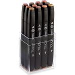 Touch Twin Marker Seti 12 Renk Ahşap Renkleri