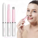 TOUCHBeauty Burun ve Kaş Kesme Makinesi Kadınlar için 2'si 1 arada Yüz Epilasyon Seti, Burun, Çene, Dudak Üstü, Şeftali-Fuzz Pille Çalışan Pembe Renk TB-1458