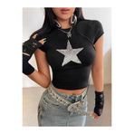 Toum Küt Küt Pullu Star Crop Bluz