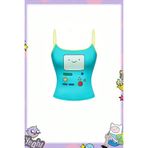 Toum Mavi Adventure Time BMO Askılı Crop