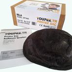 TOUPEE.TR DP7465 Bella Protez Saç, Erkekler için Protez Saç, Toupee for Men, Doğal dalgalı insan saçı, REMY Saç,%100 saç yoğunluklu, Saç Değiştirme Sistemi, peruk, Saç Protezi (#2 En Koyu Kahverengi)