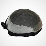 TOUPEE.TR DP7465 Bella Protez Saç, Erkekler için Protez Saç, Toupee for Men, Doğal dalgalı insan saçı, REMY Saç,%100 saç yoğunluklu, Saç Değiştirme Sistemi, peruk, Saç Protezi (#4 Orta Kahverengi)