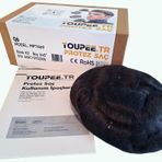 TOUPEE.TR MP7469 Q6 Protez Saç, Erkekler için Protez Saç, Toupee for Men, Doğal dalgalı insan saçı, REMY Saç,%130 saç yoğunluklu, Saç Değiştirme Sistemi, peruk, CE RoHS (#2 En Koyu Kahverengi, 6x8")