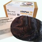 TOUPEE.TR MP7469 Q6 Protez Saç, Erkekler için Protez Saç, Toupee for Men, Doğal dalgalı insan saçı, REMY Saç,%130 saç yoğunluklu, Saç Değiştirme Sistemi, peruk, CE RoHS (#4 Orta Kahverengi, 8x10")