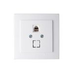 Touran Beyaz Numeris Telefon Prizi Rj 45 Cat 3 Mek