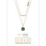 Tourmaline Taşlı Clarit Serisi 41 Cm 14 Ayar Sarı Altın Kolye