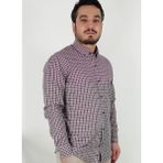 Tousus Slim Fit Ekose Bordo Erkek Gömlek
