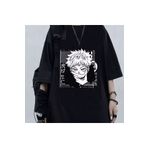 Touz Moda Anime Jujutsu Kaisen Eyes Unisex Siyah Oversize T-shirt