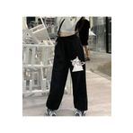 Touz Moda Cat Skeleton Hand Baskılı Oversize Siyah Unisex Eşofman Altı