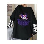 Touz Moda Harajuku Kuromi Gotik Uzun Kollu Unisex Oversize T-shirt