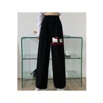 Touz Moda Hello Kitty Baskılı Oversize Unisex Siyah Eşofman Altı