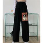 Touz Moda I Do What I Want Baskılı Oversize Siyah Unisex Eşofman Altı
