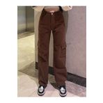 Touz Moda Kahverengi Kargo Cep Detay Pantolon