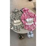 Touz Moda Kamuflaj Baggy Alt Üst Şort Takım (3 iplik)