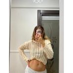 Touz Moda Kemer Boy's Oversize Krem Triko Örgü Kazak