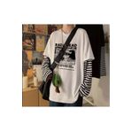 Touz Moda Radiohead Baskılı Fake Sleeves Unisex Beyaz T-shirt