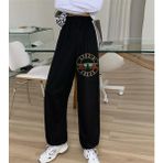 Touz Moda Rock Serisi Guns N Roses Baskılı Oversize Siyah Unisex Eşofman Altı