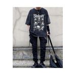 Touz Moda Rock Serisi Yıkamalı Slipknot Eskitme Unisex T-shirt