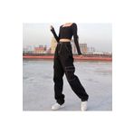 Touz Moda Ters Dikiş Siyah Kargo Pantolon