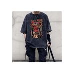 Touz Moda The Iced Cola Attack Baskılı Oversize Vintage Yıkamalı Antrasit Unisex T-Shirt